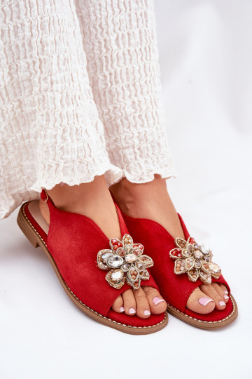 Pealistesandaalid laiade nööridega kaunistustega S.Barski KV27-001 runased