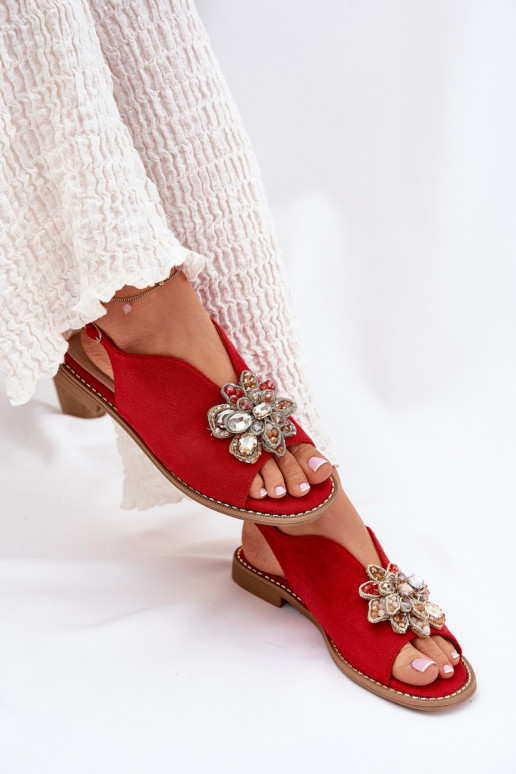 Pealistesandaalid laiade nööridega kaunistustega S.Barski KV27-001 runased