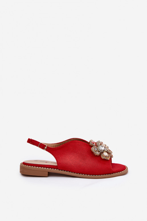 Pealistesandaalid laiade nööridega kaunistustega S.Barski KV27-001 runased