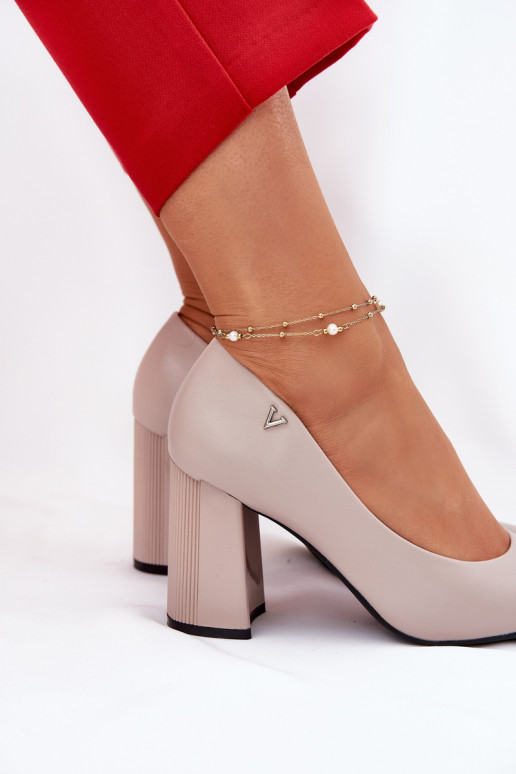 Elegantsed Kingad kõrge jämeda kontsaga Vinceza 62220 Halli värvi Elegantsed Kingad kõrge jämeda kontsaga Vinceza 62220 Halli värvi