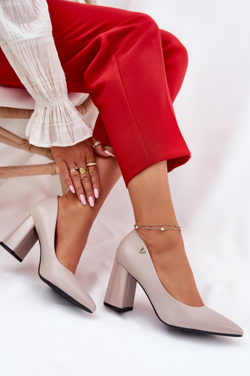 Elegantsed Kingad kõrge jämeda kontsaga Vinceza 62220 Halli värvi Elegantsed Kingad kõrge jämeda kontsaga Vinceza 62220 Halli värvi