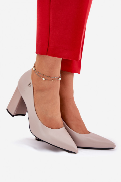 Elegantsed Kingad kõrge jämeda kontsaga Vinceza 62220 Halli värvi Elegantsed Kingad kõrge jämeda kontsaga Vinceza 62220 Halli värvi