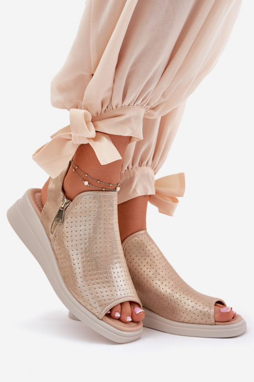 Pealistesandaalid Kiilu peal Kuldset värvi Mevinette Pealistesandaalid Kiilu peal Kuldset värvi Mevinette