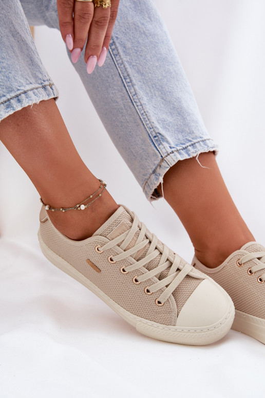 Riidest naiste saapad Big Star RR274767 beeži värvi