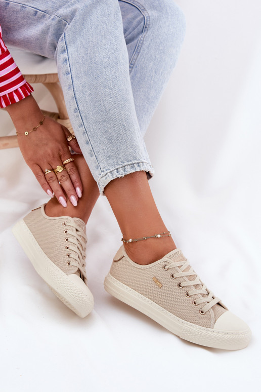 Riidest naiste saapad Big Star RR274767 beeži värvi