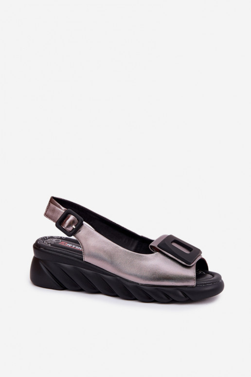 Pealistesandaalid Pealiste omad Kiilu peal dekoratsiooniga Artiker 56C2158 halli värvi