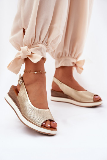 Pealhk Platvormiga sandaalid Artiker 56C2312 Kuldset värvi