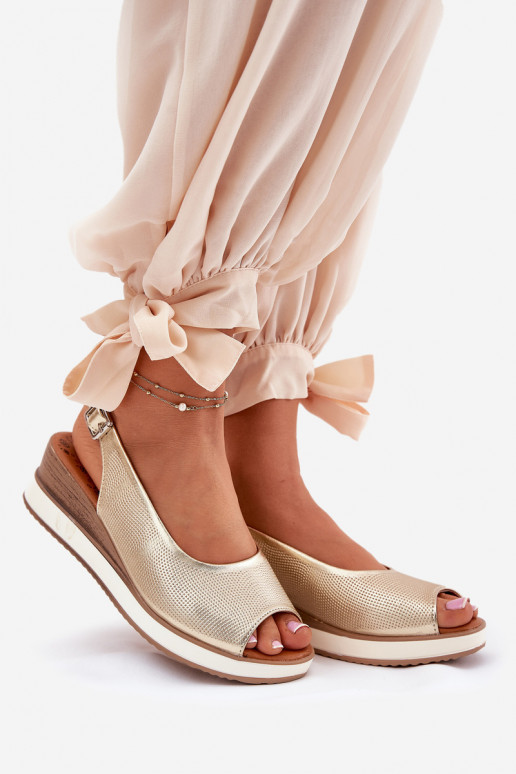 Pealhk Platvormiga sandaalid Artiker 56C2312 Kuldset värvi