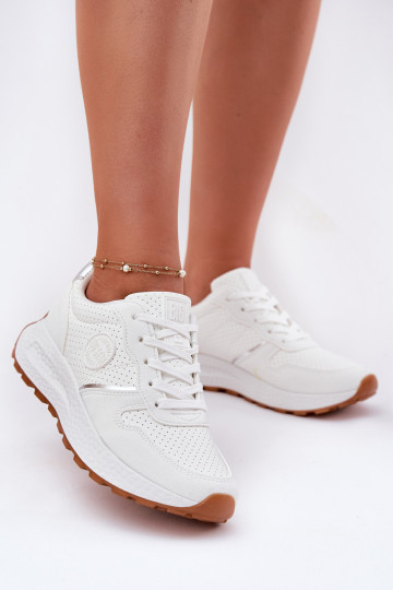 Sneakers tüüpi jalanõud Pealiste omad platvormiga Big Star RR274487 Hi-Poly System valget värvi