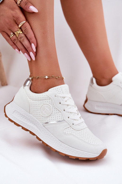 Sneakers tüüpi jalanõud Pealiste omad platvormiga Big Star RR274487 Hi-Poly System valget värvi