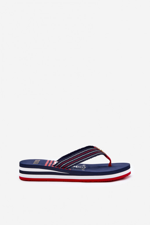 Pealiste omad Sussid moodsad varbavahe-sandaalid Kiilu peal Big Star RR274A126 tumesinist värvi