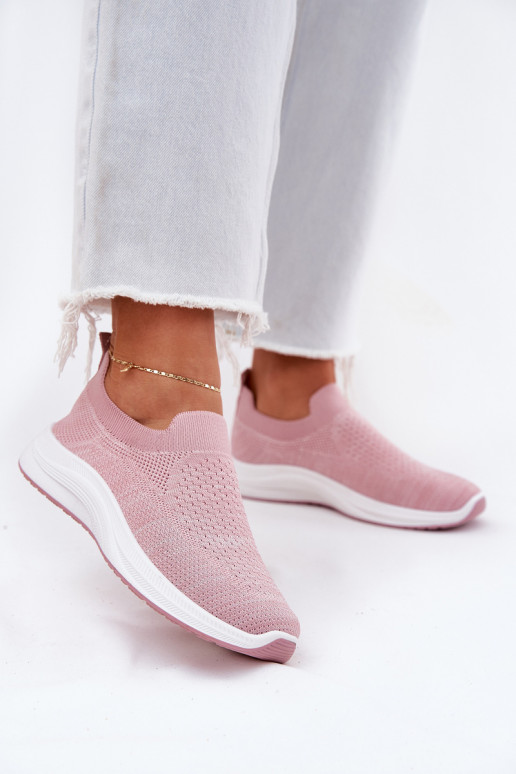 Riidest Slip-on spordijalatsid Pealiste omad Tumeroosad värvi Astusa Riidest Slip-on spordijalatsid Pealiste omad Tumeroosad värvi Astusa