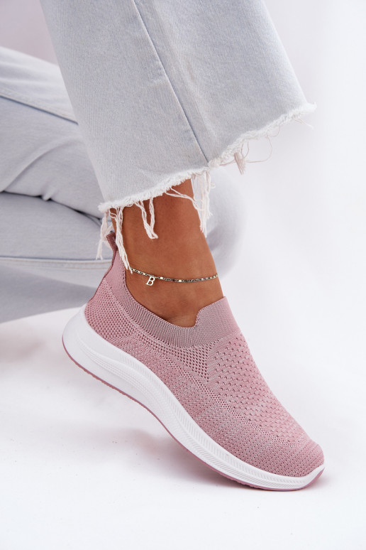 Riidest Slip-on spordijalatsid Pealiste omad Tumeroosad värvi Astusa Riidest Slip-on spordijalatsid Pealiste omad Tumeroosad värvi Astusa