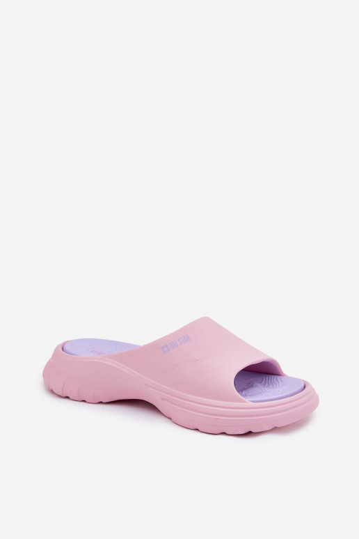 Kerged rannaplätud naiste plätud Big Star RR274A587 Tumeroosad värvi