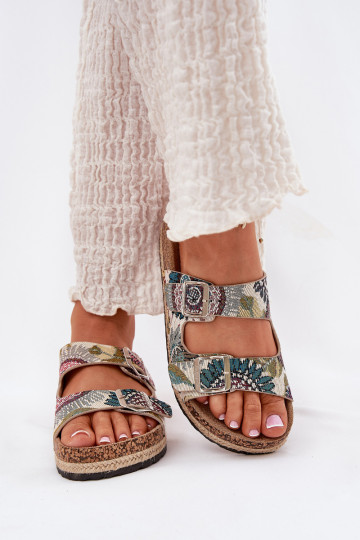 Mustriline naiste plätud Korkosissea platvormil neetide ja pandlaga Lee Cooper LCIN-25-35-3483L Mitmevärvilised