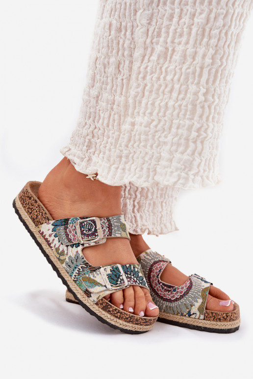 Mustriline naiste plätud Korkosissea platvormil neetide ja pandlaga Lee Cooper LCIN-25-35-3483L Mitmevärvilised Mustriline naiste plätud Korkosissea platvormil neetide ja pandlaga Lee Cooper LCIN-25-35-3483L Mitmevärvilised