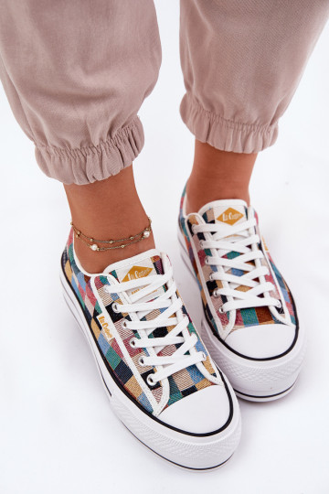 Mustriline naiste saapad platvormiga Lee Cooper LCIN-25-31-3441L Mitmevärvilised