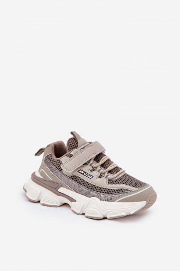 Sneakers tüüpi jalanõud jalanõud Lastejalatsid krõpsudega kinnitatav Khakivärvi Ronivelle