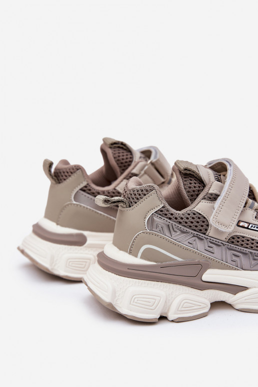 Sneakers tüüpi jalanõud jalanõud Lastejalatsid krõpsudega kinnitatav Khakivärvi Ronivelle