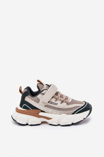 Sneakers tüüpi jalanõud jalanõud Lastejalatsid krõpsudega kinnitatav beeži värvi Ronivelle 2