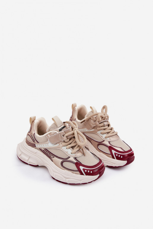 Sneakers tüüpi jalanõud Laste jalanõud Paksu talla peal Kuldset värvi Xairana