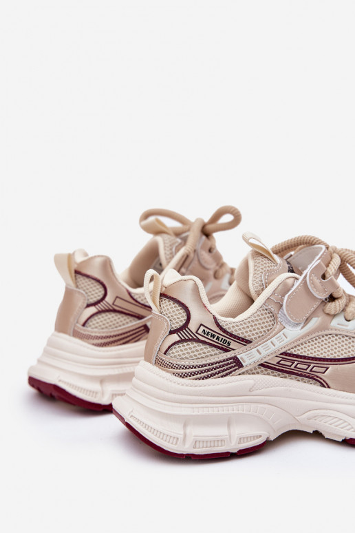 Sneakers tüüpi jalanõud Laste jalanõud Paksu talla peal Kuldset värvi Xairana