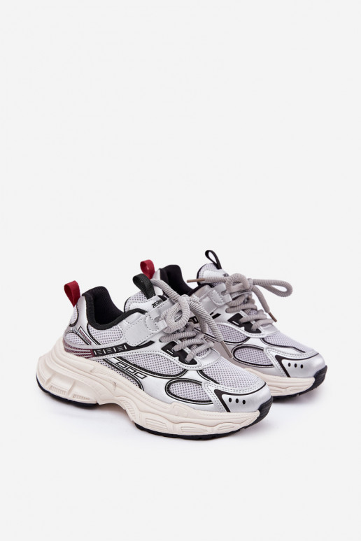 Sneakers tüüpi jalanõud Laste jalanõud Paksu talla peal Hõbedat värvi Xairana