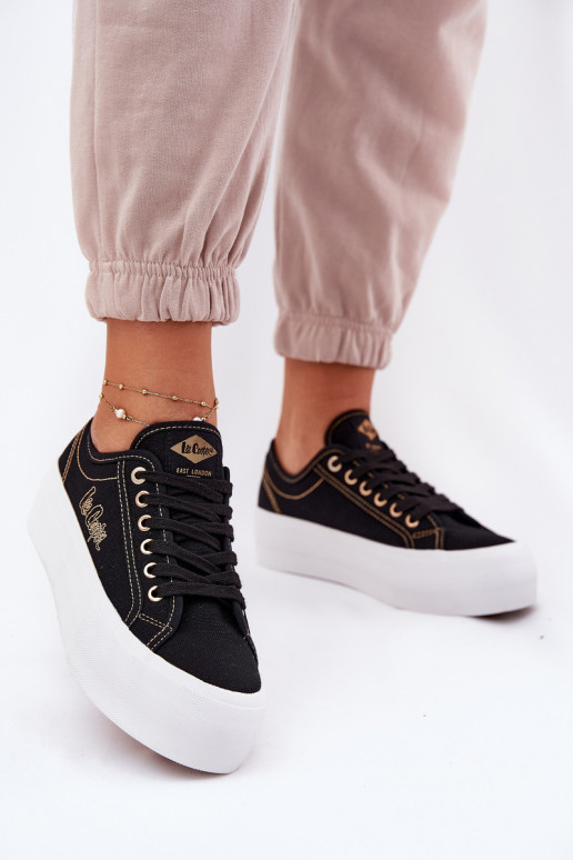 Nööritavad riidest jalatsid platvormiga Lee Cooper LCIN-25-31-3431L msuud Nööritavad riidest jalatsid platvormiga Lee Cooper LCIN-25-31-3431L msuud