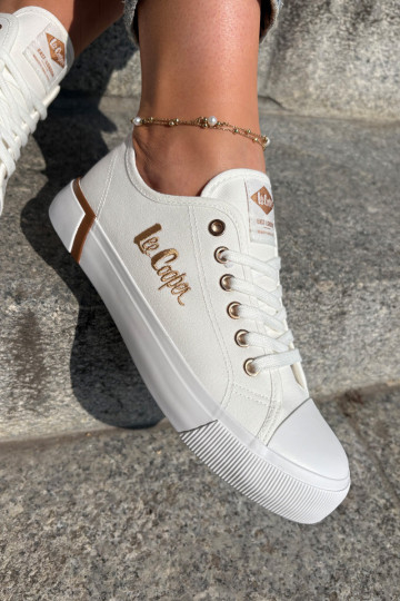vabaaja jalanõud Riidest Pealiste omad Lee Cooper LCIN-25-31-3428L valget värvi 2