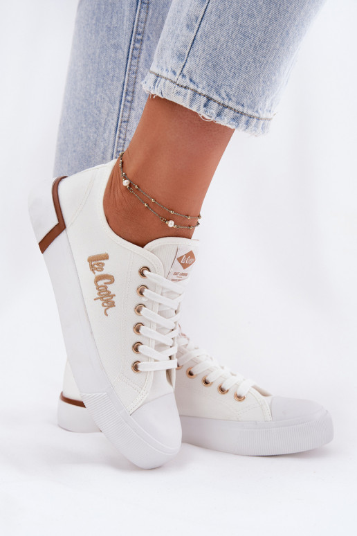 vabaaja jalanõud Riidest Pealiste omad Lee Cooper LCIN-25-31-3428L valget värvi