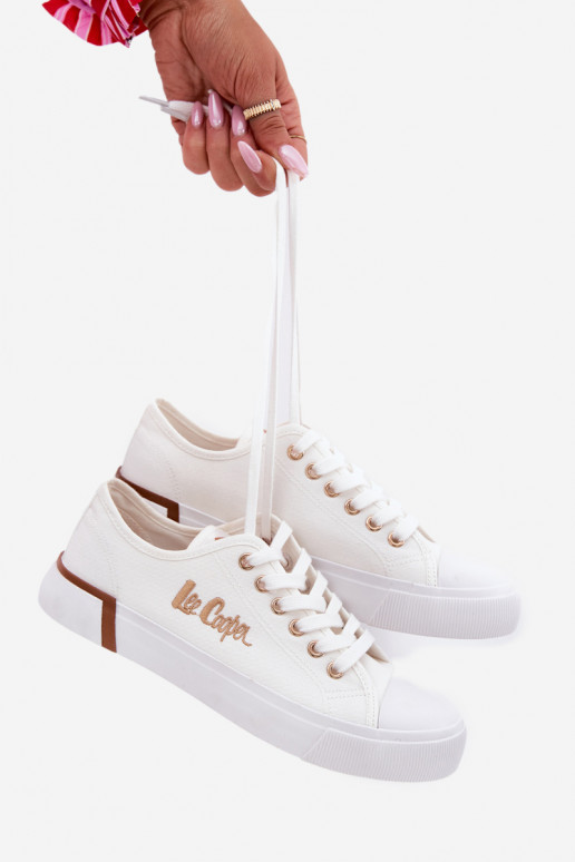 vabaaja jalanõud Riidest Pealiste omad Lee Cooper LCIN-25-31-3428L valget värvi