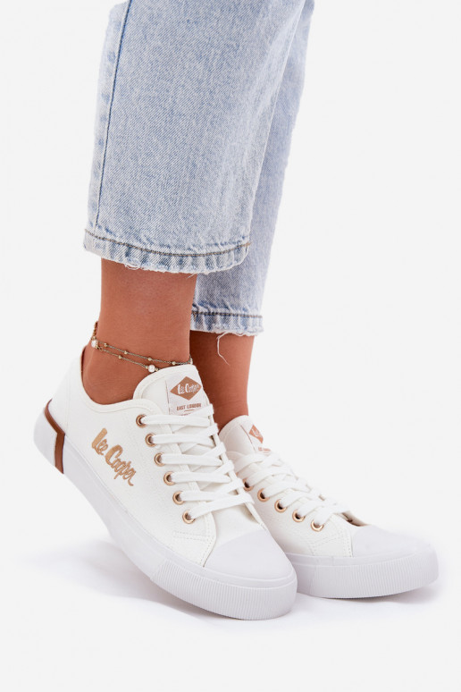 vabaaja jalanõud Riidest Pealiste omad Lee Cooper LCIN-25-31-3428L valget värvi