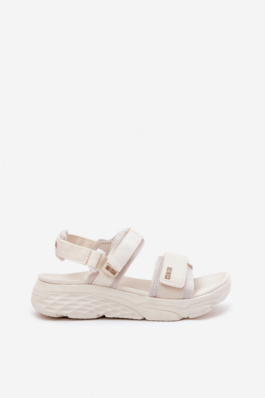 Sportliku stiiliga Pealistesandaalid platvormiga Big Star RR274A076 beeži värvi