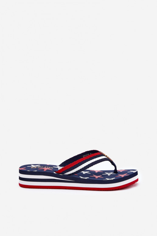 Sussid moodsad varbavahe-sandaalid Pealiste omad Kiilu peal Big Star RR274A127 tumesinist värvi