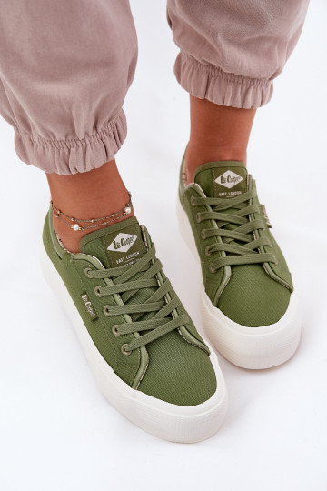 naiste saapad platvormiga Lee Cooper LCIN-25-31-3449L Rohelist värvi