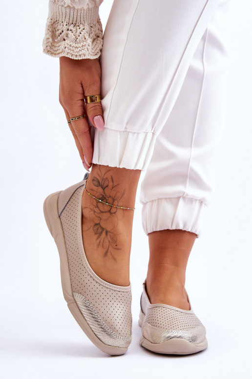 Pealhk Pealiste omad Ažuursed baleriinad beeži värvi Lucy