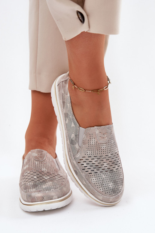 seemisnakhsed jalatsid  beeži värvi-Kuldset värvi Inez