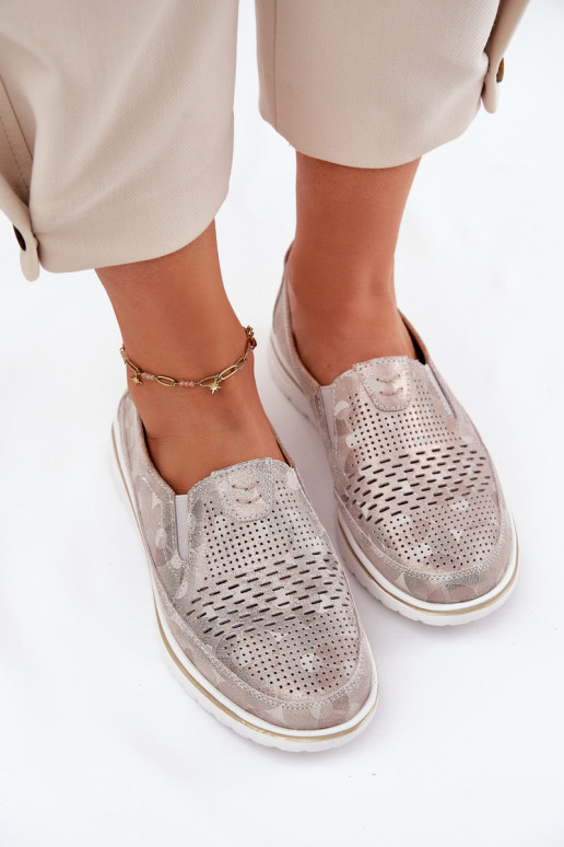 seemisnakhsed jalatsid  beeži värvi-Kuldset värvi Inez