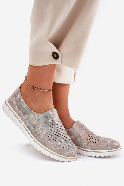 seemisnakhsed jalatsid  beeži värvi-Kuldset värvi Inez