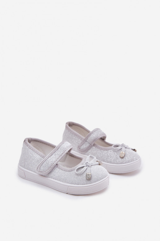 laste baleriinad lipsukesega Hõbedat värvi Amirinas