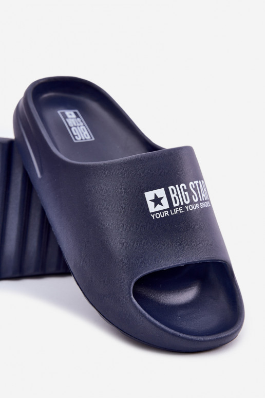 Kerged rannaplätud Sussid meeste omad Z Logo Big Star RR174A014 tumesinist värvi Kerged rannaplätud Sussid meeste omad Z Logo Big Star RR174A014 tumesinist värvi