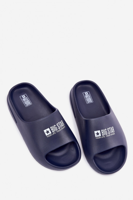 Kerged rannaplätud Sussid meeste omad Z Logo Big Star RR174A014 tumesinist värvi Kerged rannaplätud Sussid meeste omad Z Logo Big Star RR174A014 tumesinist värvi