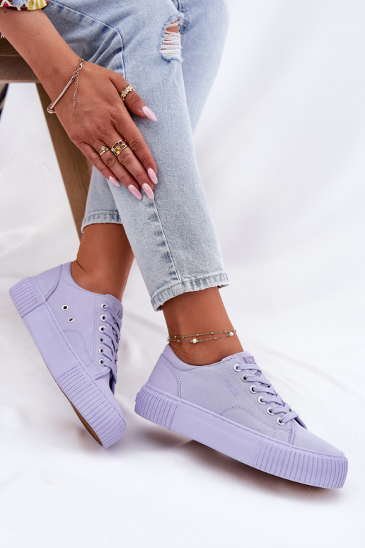 Riidest naiste saapad Big Star RR274406 Violetne värv