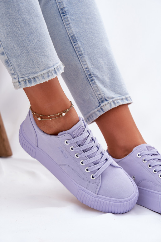 Riidest naiste saapad Big Star RR274406 Violetne värv