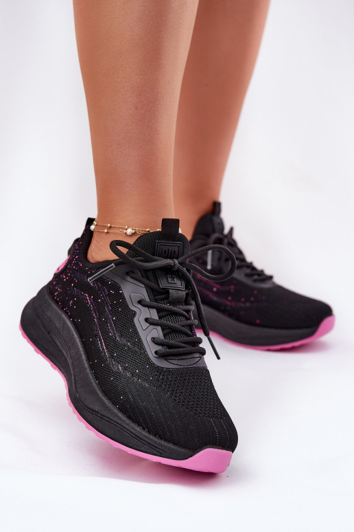 Platvormiga sneaker tüüpi sportlikud kingad Big Star RR274523 HI-POLY SYSTEM must värv Platvormiga sneaker tüüpi sportlikud kingad Big Star RR274523 HI-POLY SYSTEM must värv