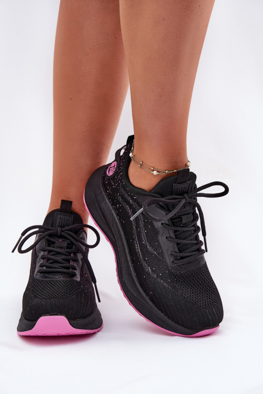 Platvormiga sneaker tüüpi sportlikud kingad Big Star RR274523 HI-POLY SYSTEM must värv Platvormiga sneaker tüüpi sportlikud kingad Big Star RR274523 HI-POLY SYSTEM must värv