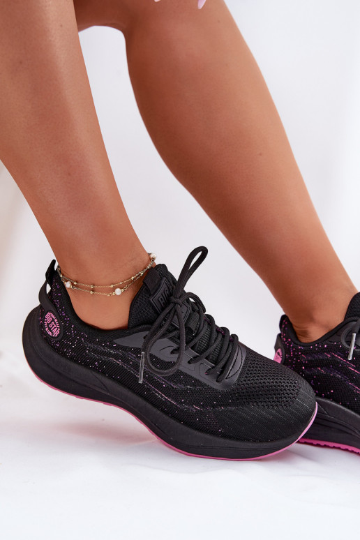 Platvormiga sneaker tüüpi sportlikud kingad Big Star RR274523 HI-POLY SYSTEM must värv Platvormiga sneaker tüüpi sportlikud kingad Big Star RR274523 HI-POLY SYSTEM must värv