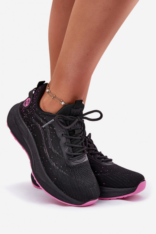 Platvormiga sneaker tüüpi sportlikud kingad Big Star RR274523 HI-POLY SYSTEM must värv Platvormiga sneaker tüüpi sportlikud kingad Big Star RR274523 HI-POLY SYSTEM must värv