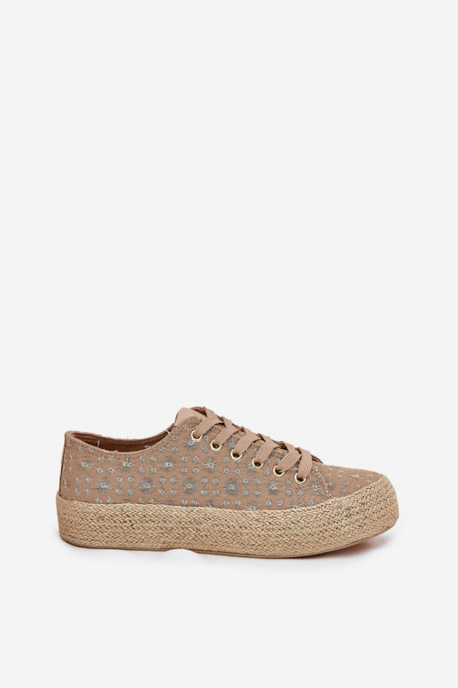 Kudumisega vabaaja jalanõud platvormiga Lee Cooper LCIN-25-08-3646L khaki Kudumisega vabaaja jalanõud platvormiga Lee Cooper LCIN-25-08-3646L khaki