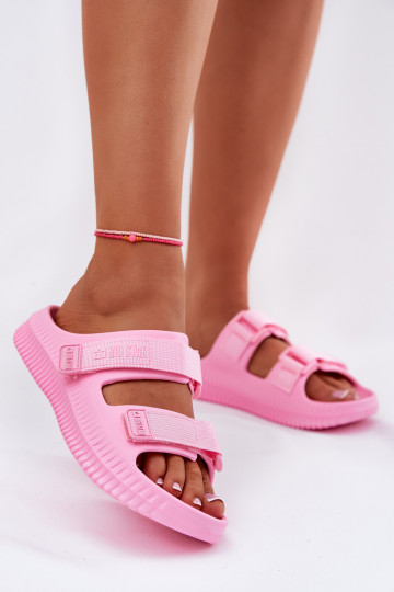 Kerged rannaplätud naiste plätud Z su limpančiais užsegimaisami Big Star RR274A528 Tumeroosad värvi 2